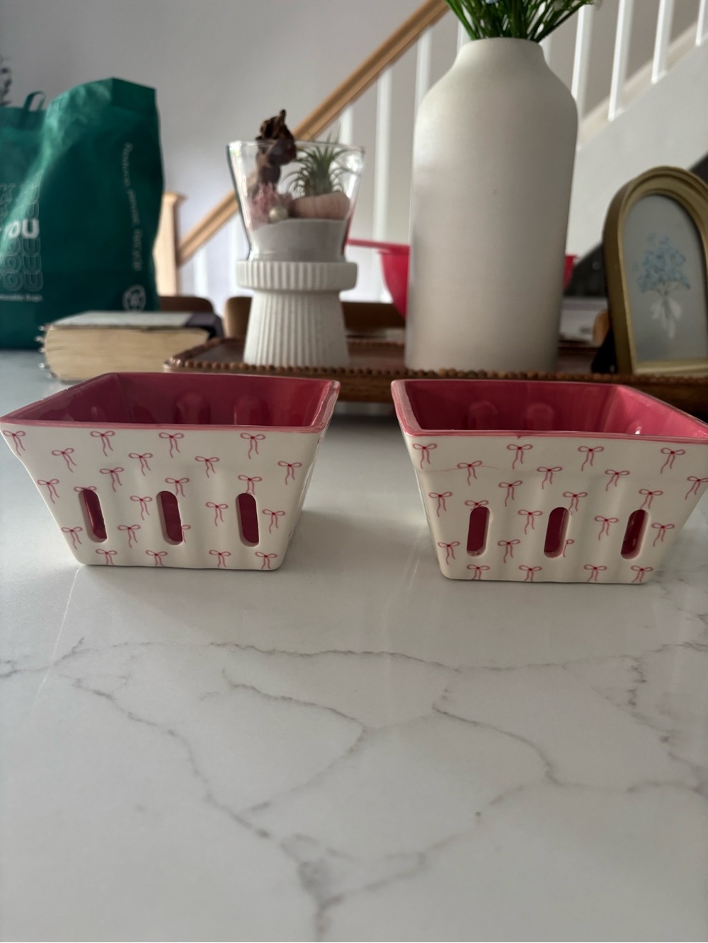 Pink Bow Pattern - Set of 2
